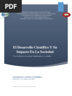 El Desarrollo Científico y Su Impacto en La Sociedad