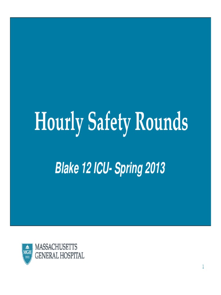 ICU Hourly Safety Rounding Guide | PDF | Pain | Patient