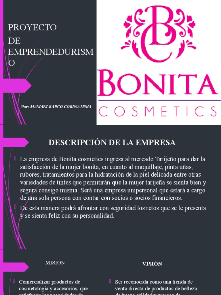 Bonita Cosmetics | PDF | Cliente | Productos cosméticos