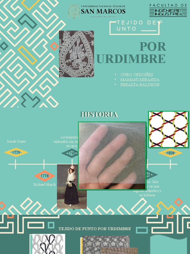 Tejido de Punto Por Urdimbre PDF Cordón Textiles