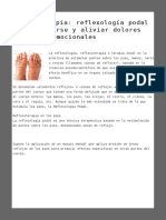 Reflexoterapia - Reflexología Podal para Relajarse y Aliviar Dolores Físicos y Emocionales