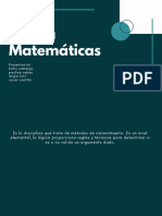 Presentación Educación Matemáticas Azul y Verde PDF