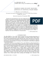 High-Speed Railway Lines On Soft Ground: Dynamic Behaviour at Critical Train Speed