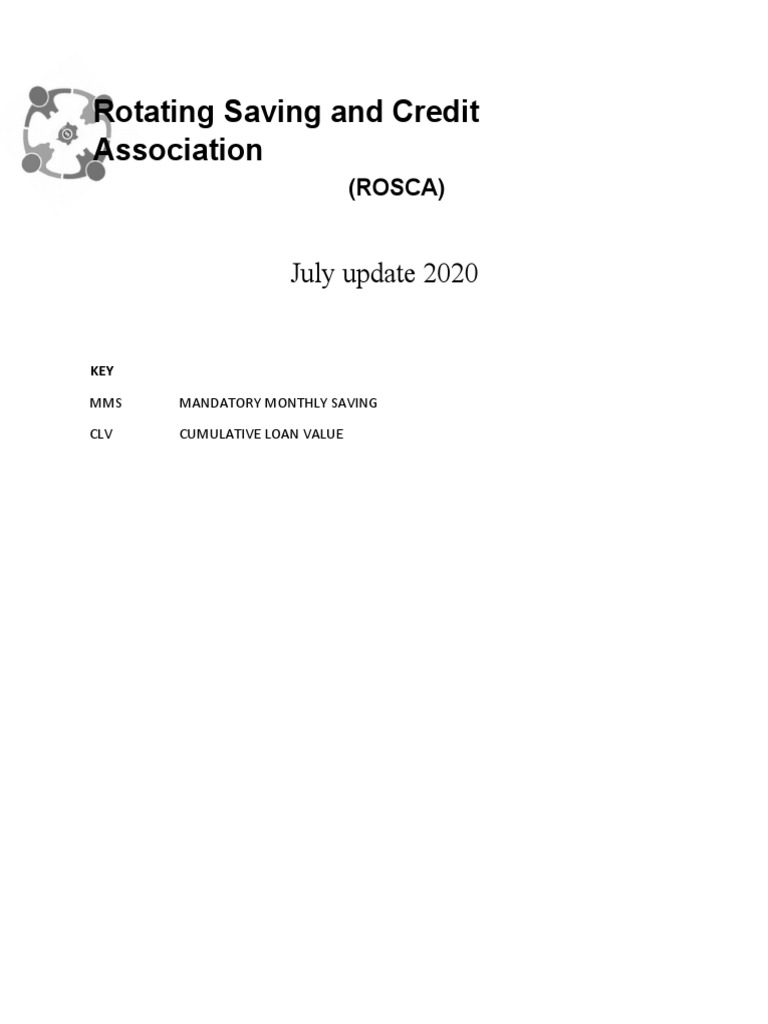ROSCA July 2020 Update on Savings | PDF