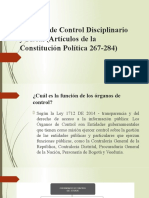 Órganos de Control Disciplinario y Fiscal