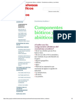 Componentes Bióticos y Abióticos - Ecosistemas Acuáticos y Sus Efectos PDF