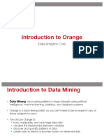 Introduction To Orange: Data Analytics Core