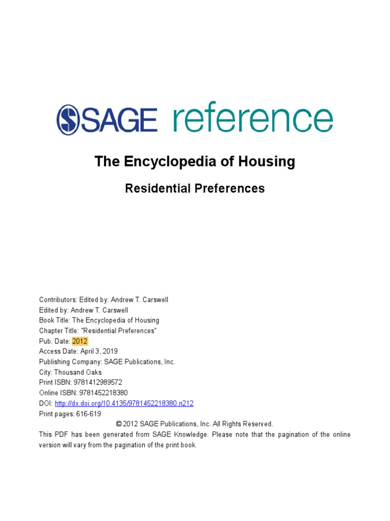 Residential Preferences | PDF | Suburb | Racial Segregation In The ...