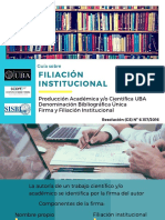 Presentación PPT de La Guía Sobre Filiación Institucional
