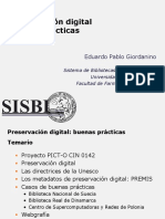 Preservación Digital: Buenas Prácticas" Lic. Eduardo Pablo Giordanino
