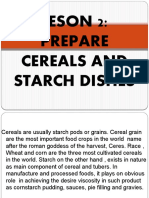 Leson 2: Prepare Cereals and Starch Dishes