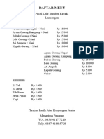 Daftar Menu