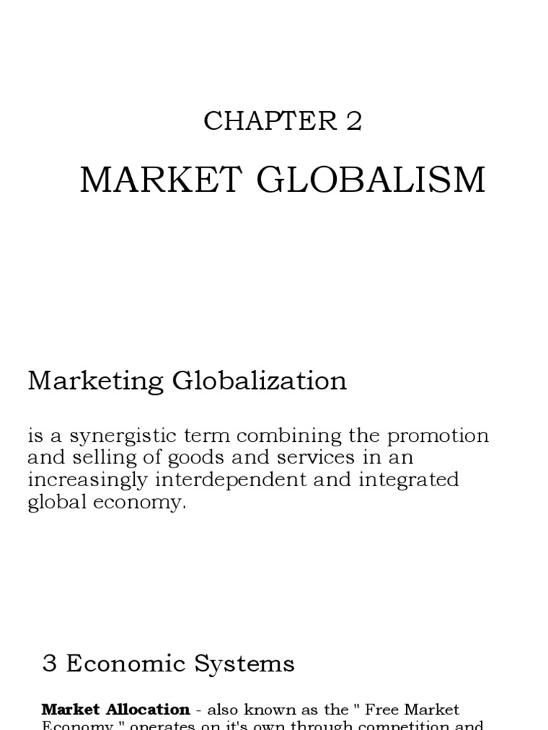 market globalism essay