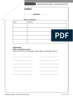 Photocopiable Worksheets: Vocabulary Worksheet