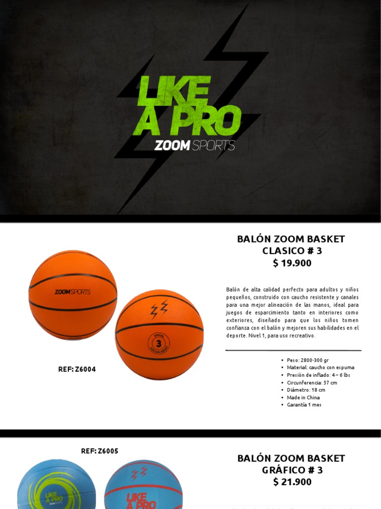 BALON BASKETBALL CLASICO NO. 3 ZOOM Z6004