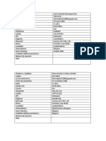 Datos para Toma de Prueba