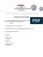 Certificate of Employment 01