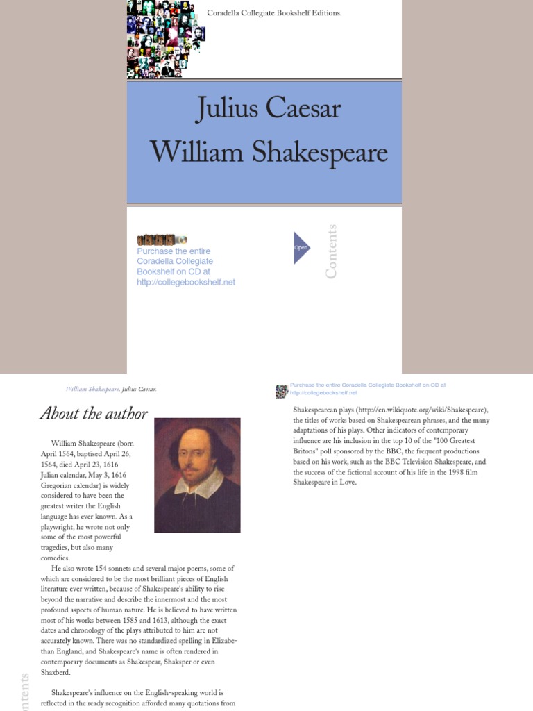 Shakespeare Julius Caesar | PDF | Julius Caesar | Mark Antony