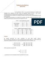 Producto Entre Matrices Aplicaciones