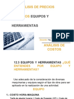 Analisis de Precios Unitarios Equipos y