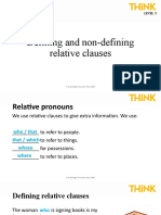 Defining and Non-Defining Relative Clauses: Level