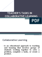 Teacher's Tasks in Collaborative Learning