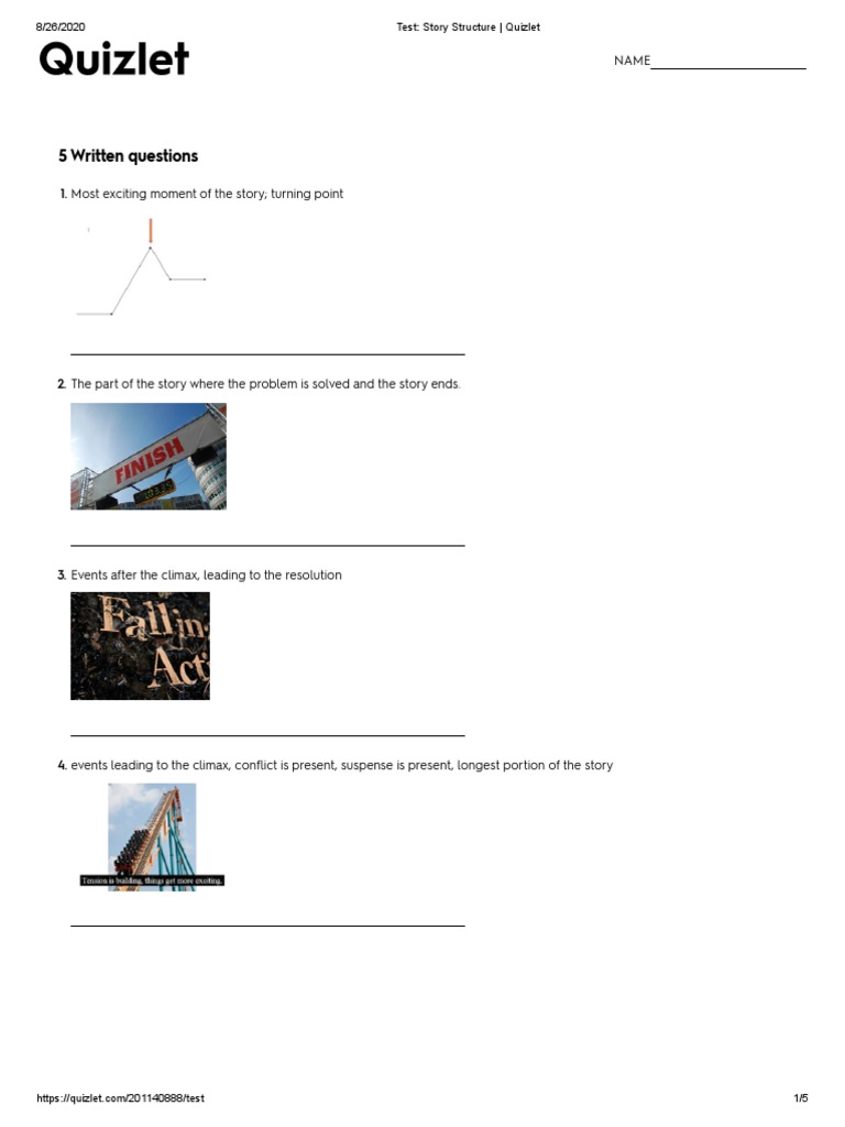 Story Structure Quizlet Test | PDF | Social Science