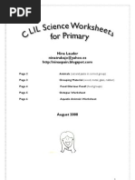 Download CLIL Science Worksheets for Primary 2 - Nina Lauder - Aug 2008 by Nina SN4757503 doc pdf