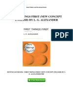 First Things First New Concept English by L G Alexander PDF