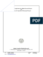 Format For Application For Ad-Hoc Research Projects and Guidelines For Operation of Extramural Projects