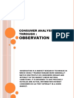 Observation: Consumer Analysis Through