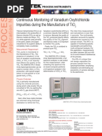 Monitoring Vanadium Oxytricholoride Impurities