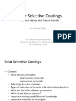 Solar Selective Coatings: Current Status and Future Trends