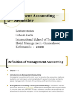 Management Accounting - 2nd Semester First Chapter-2020