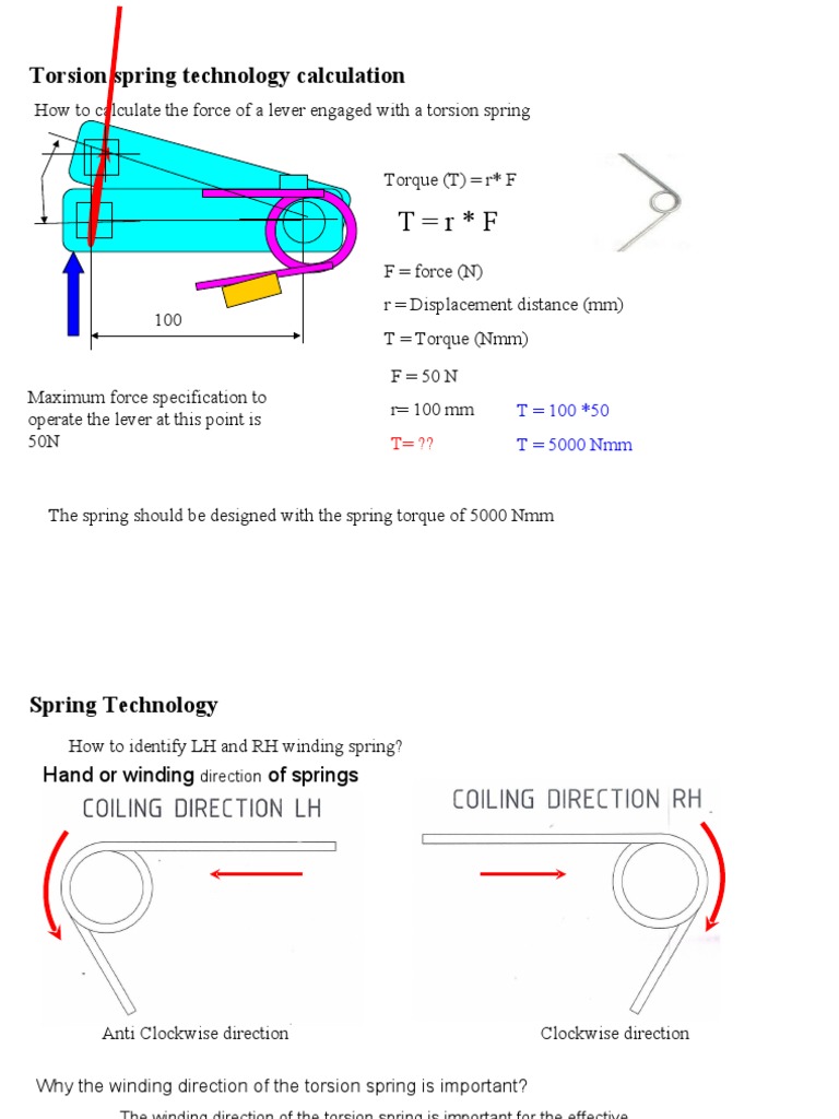 Torsion Spring Design and Calculation Guide | PDF | Force | Mechanics