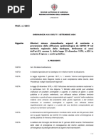 Ordinanza Regione Sardegna 11 settembre 2020