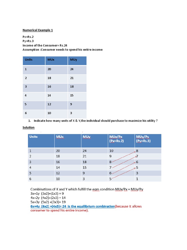 Utility Maximization Example Analysis | PDF | Business | Finance ...