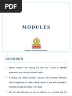 Modules: Department of Mechanical Engineering