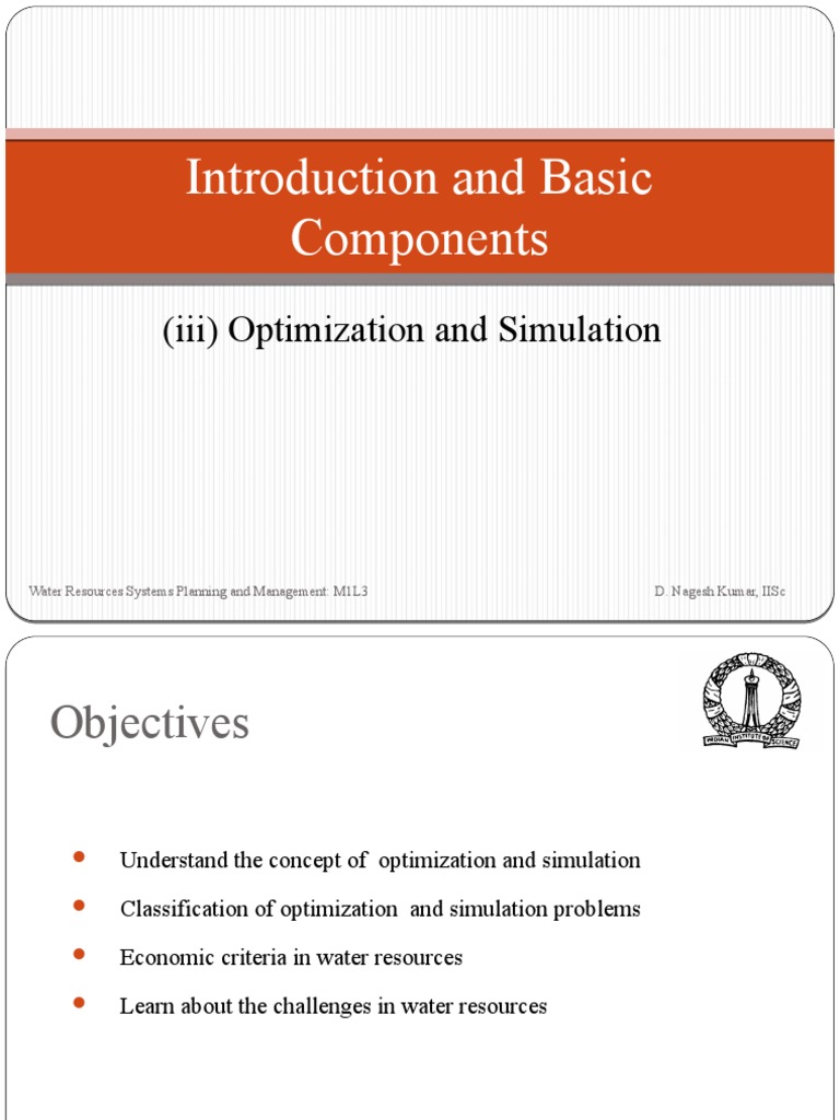 Water Resources Optimization & Simulation | PDF | Mathematical ...