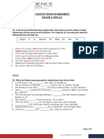 Conjunctions Worksheet GRADE 8 (2020-21) : Task 1