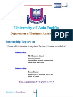 Financial Performance Analysis of Beximco Pharmaceuticals