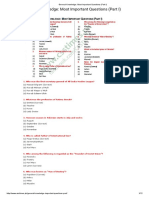 General Knowledge - Most Important Questions (Part I) PDF