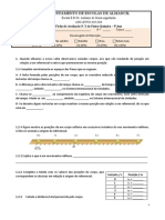 Avaliação de Físico-Química sobre Movimento