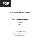 (SAT Math Mastery (Book 1) ) Christian Heath - SAT Math Mastery - Essential Algebra 1 & Algebra 2. 1-Love The SAT Academic Press (2020) PDF