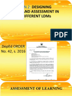 Lesson 2:: Lessons and Assessment in The Different Ldms