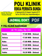 Jadwal Dokter Poli RSKIA PDF