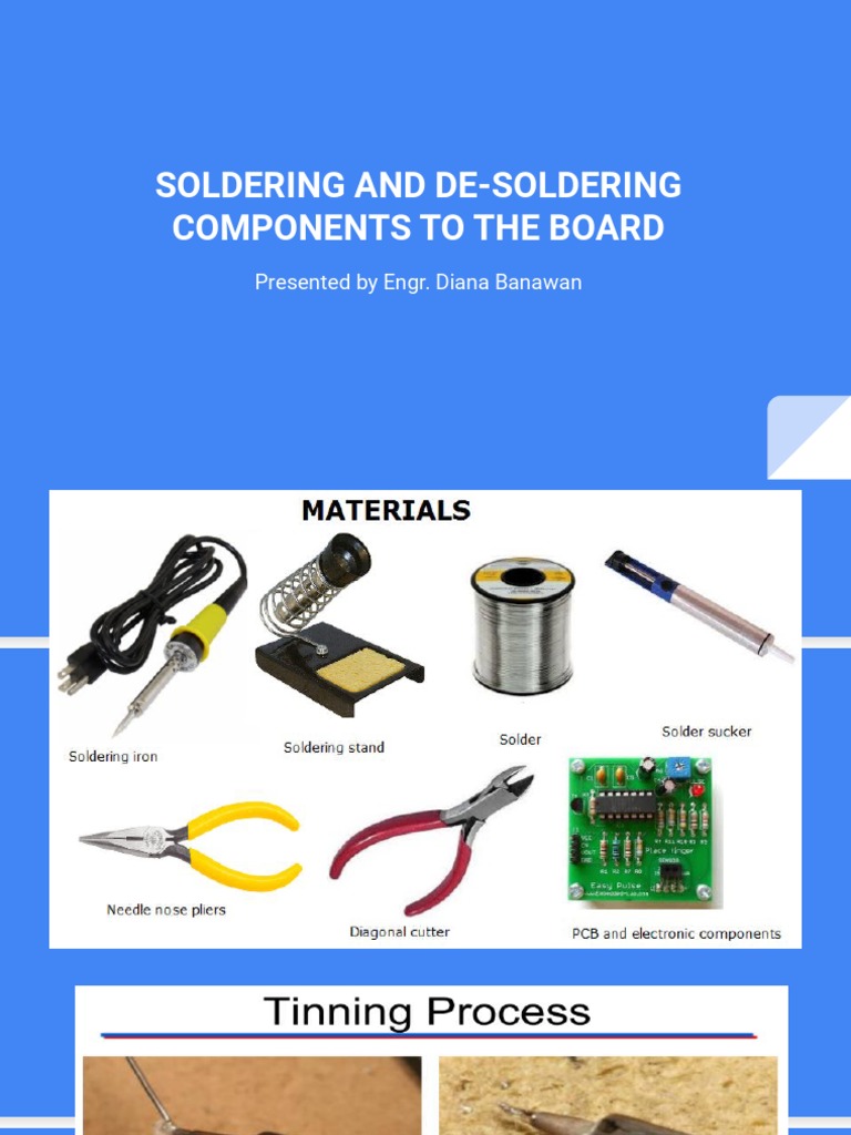 Soldering and De-Soldering Components To The Board | PDF
