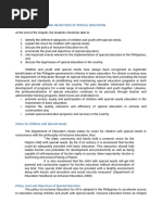 Timeline of Special Education in the Philippines | PDF | Special ...