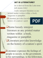 Literature Is Derived From The Latin Term Litera Which Means Letter