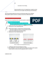 Instructions For Gel Testing: Sample ID #1 #1 #4 #3 #2 Sample ID #2